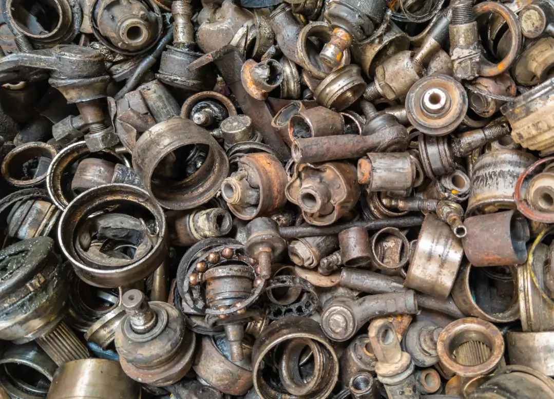 Pile of sorted brass and gunmetal scrap parts