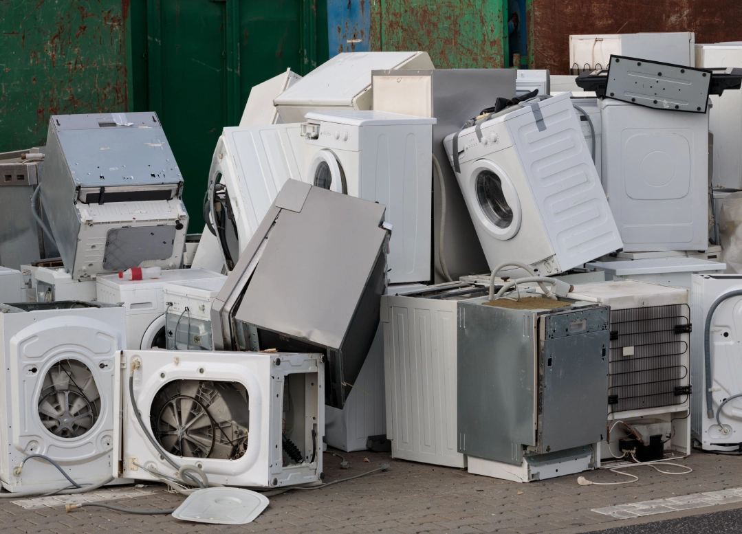 Old ACs, fridges and washing machines bought by Karthiga Traders