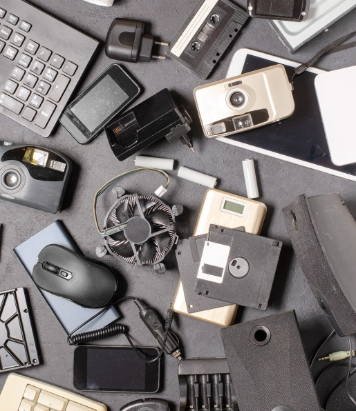 Old home appliances collected for recycling in Chennai