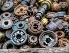 Old pumps and machine parts that contain brass and gunmetal