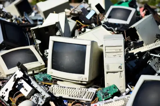 Old television and monitor sets inspected and graded before pricing
